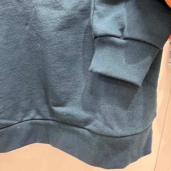 A.P.C. BEAU HOODIE SWEATSHIRT IN TEAL BLUE - Picture 10 of 10